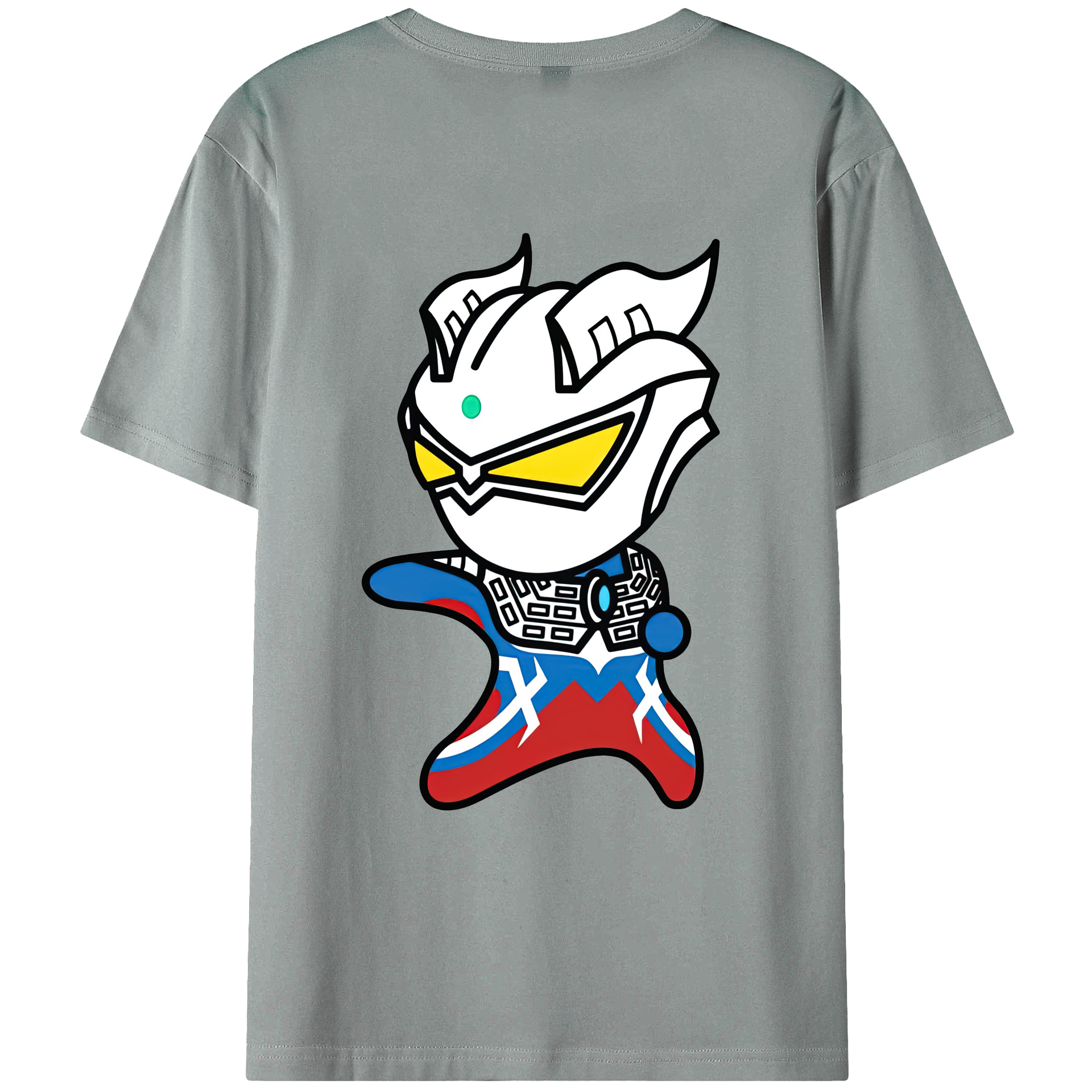 （画像用） ウルトラマン Ultraman 綿100％ メンズ半袖Tシャツ（バックプリント） 通気性